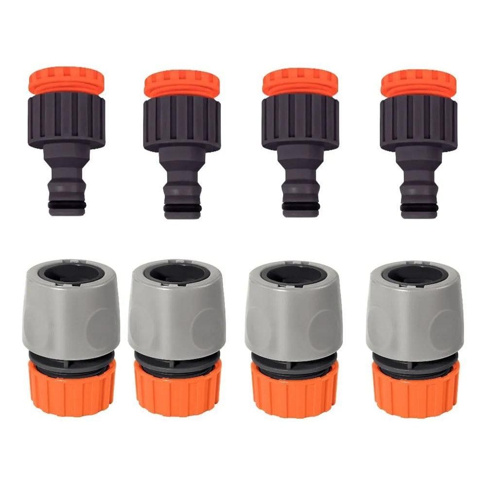 2X Kit 4 Engates Rápido + 4 Bico Torneira 1/2 Ou 3/4 Tramont