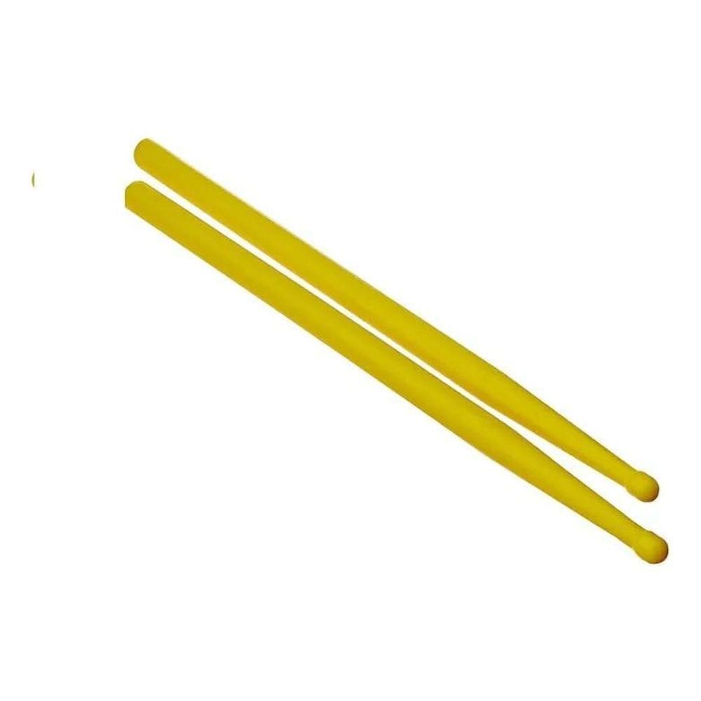 2X Baqueta Bateria Infantil Par Cor Amarelo Tamanho 27