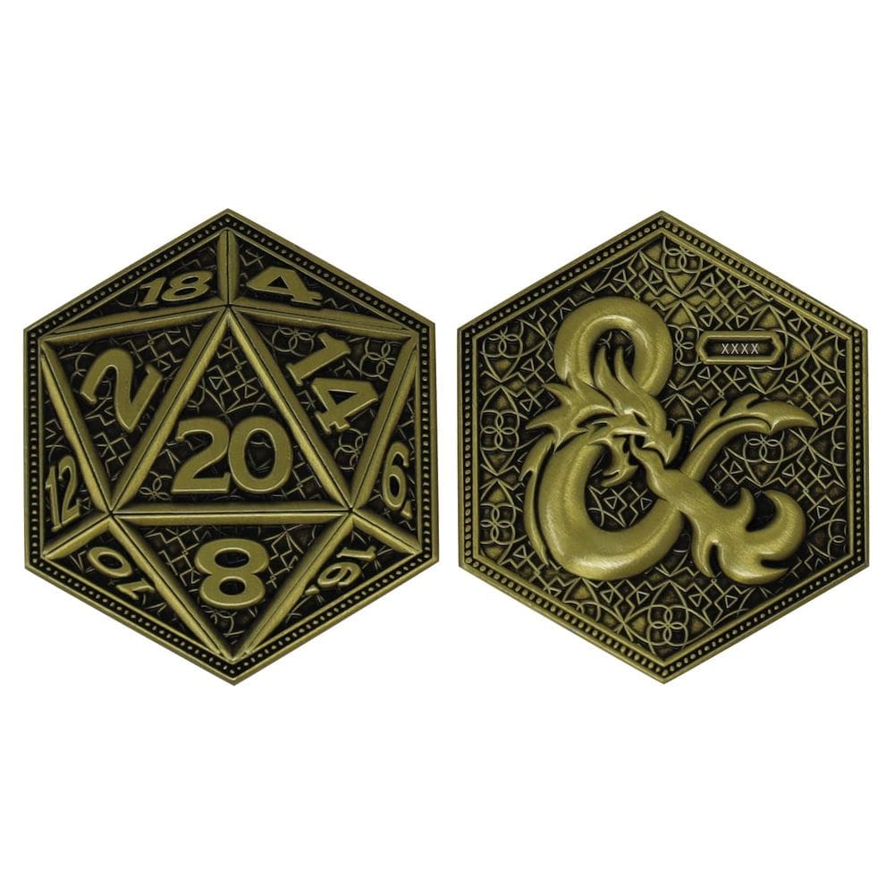 Edição limitada Collector Coin Dungeons & Dragons 20-Sided Die
