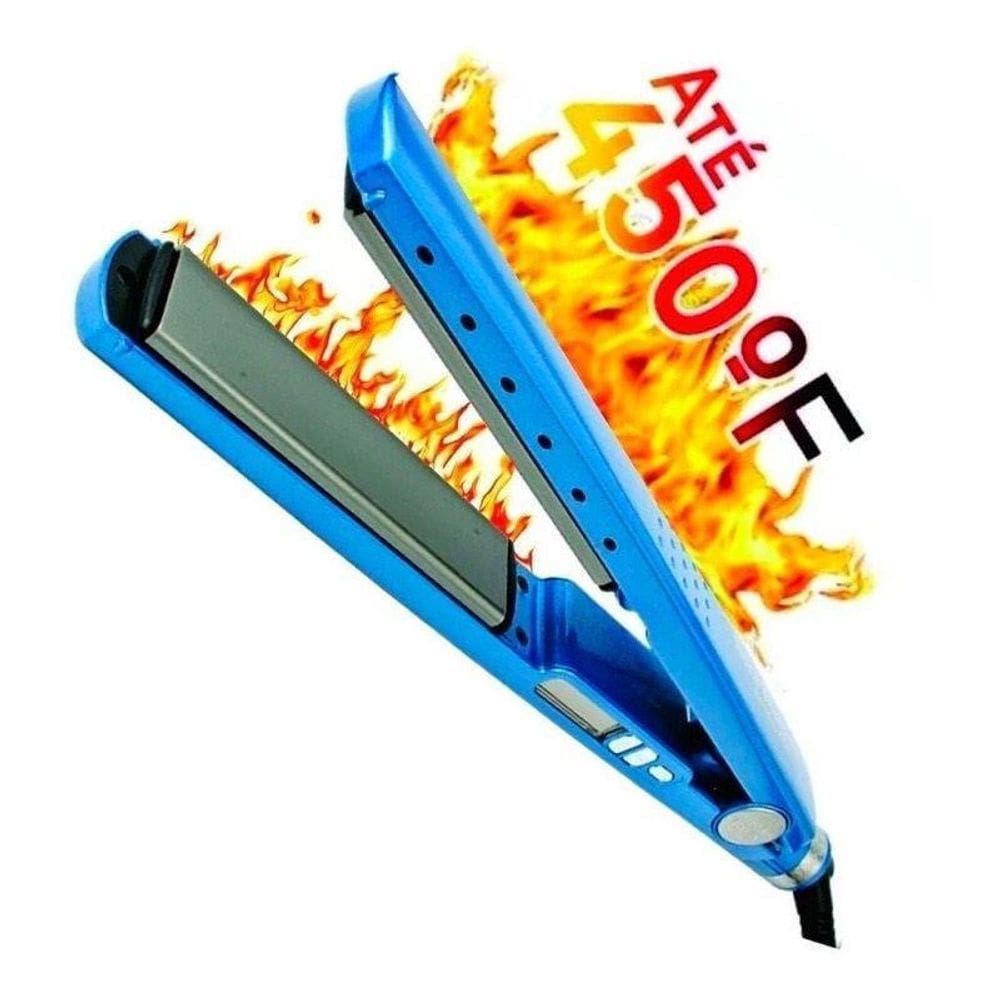 Chapinha Prancha Cabelo Alisadora Titanium 450F Azul Bivolt