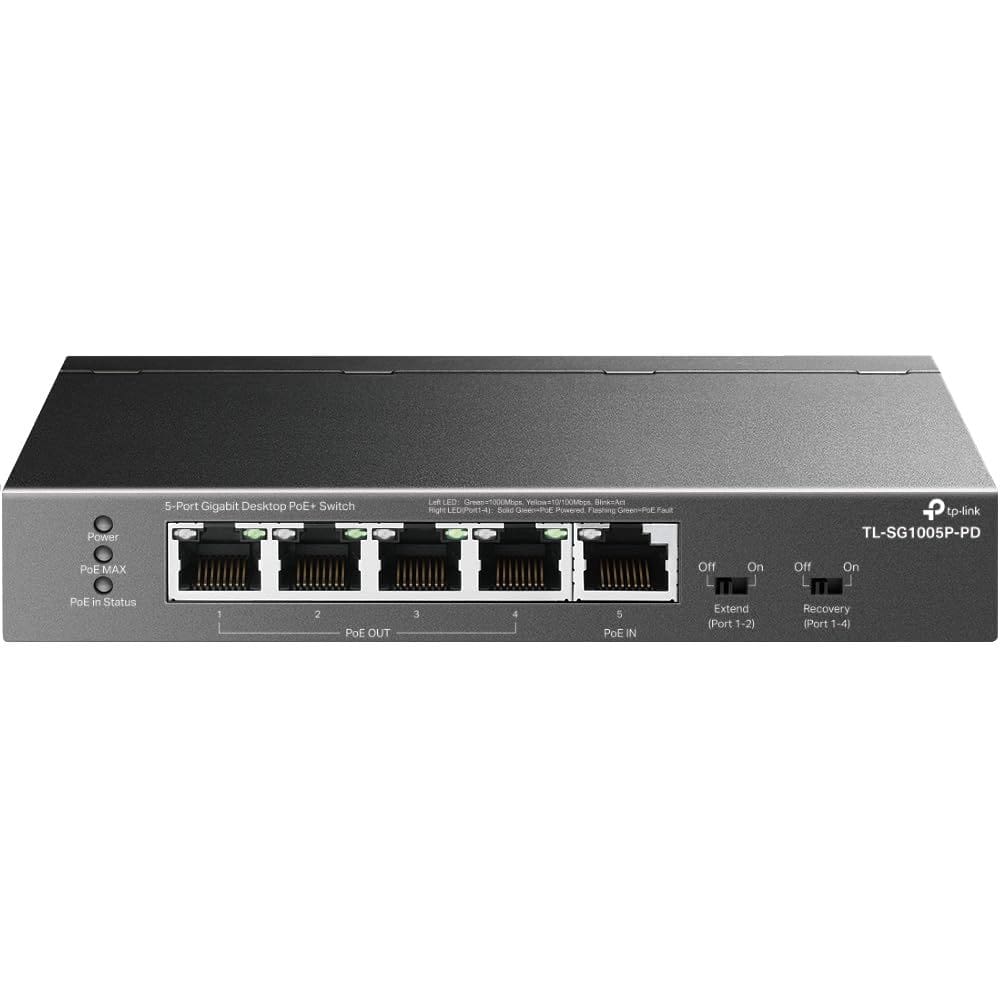 Comutador Ethernet TP-Link TL-SG1005P-PD 5 portas PoE Gigabit