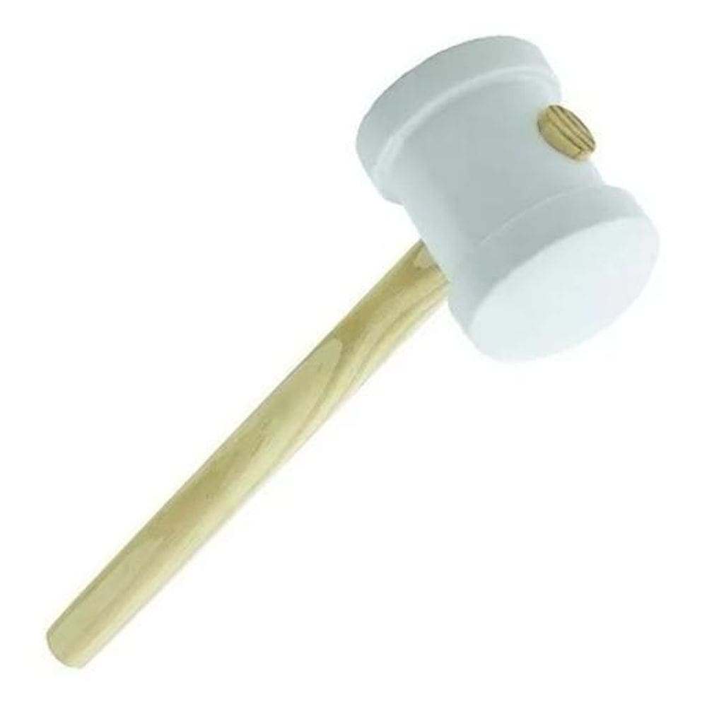 Martelo Marreta Borracha Branco 80Mm Grande