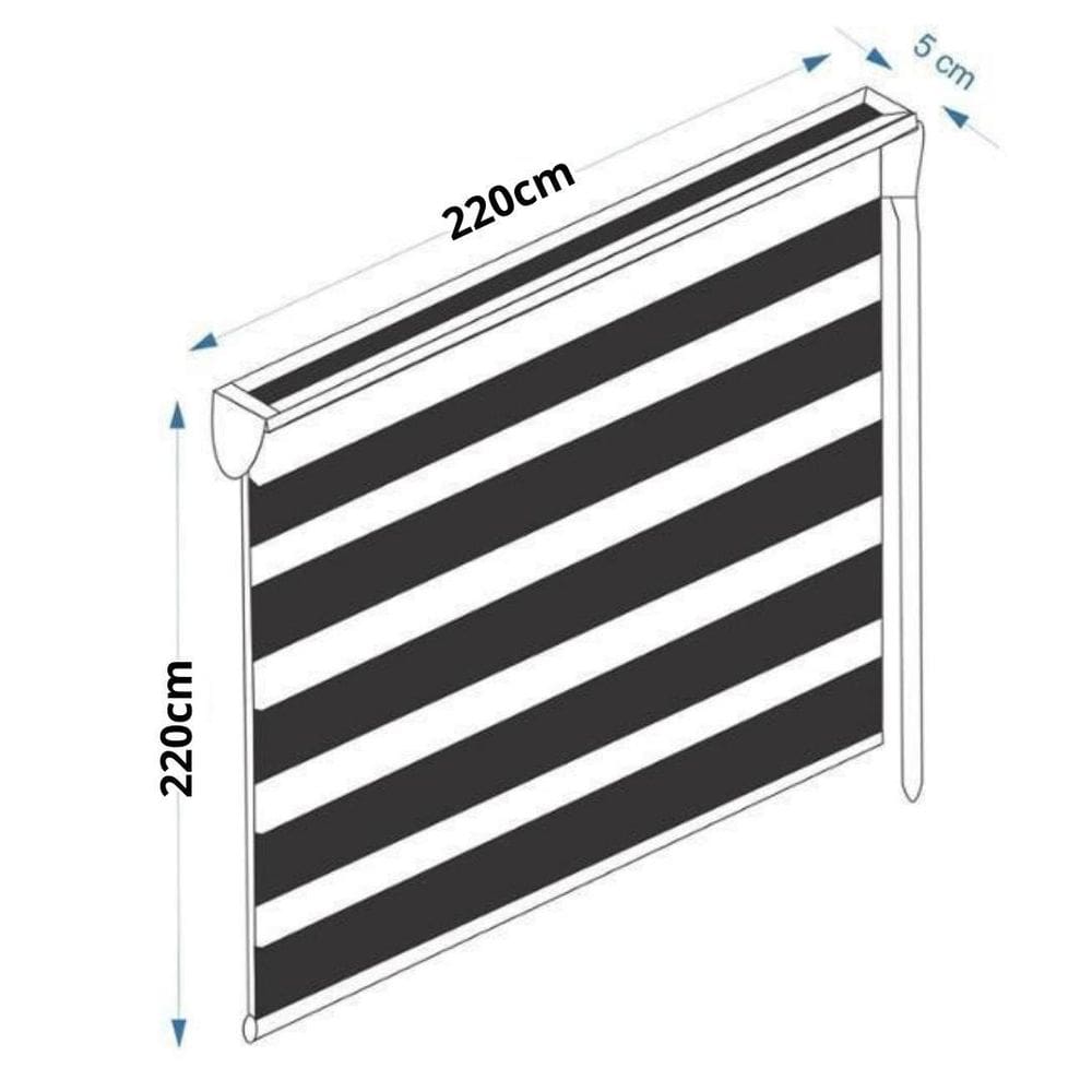 Persiana Rolo Duplo Bandô Sunny Cinza 220 L X 220 A Cortina