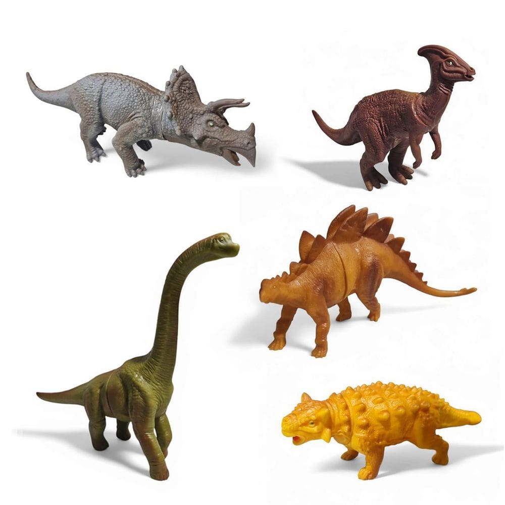 Kit Boneco Vinil Dinossauros Herbivoros Super Realistas
