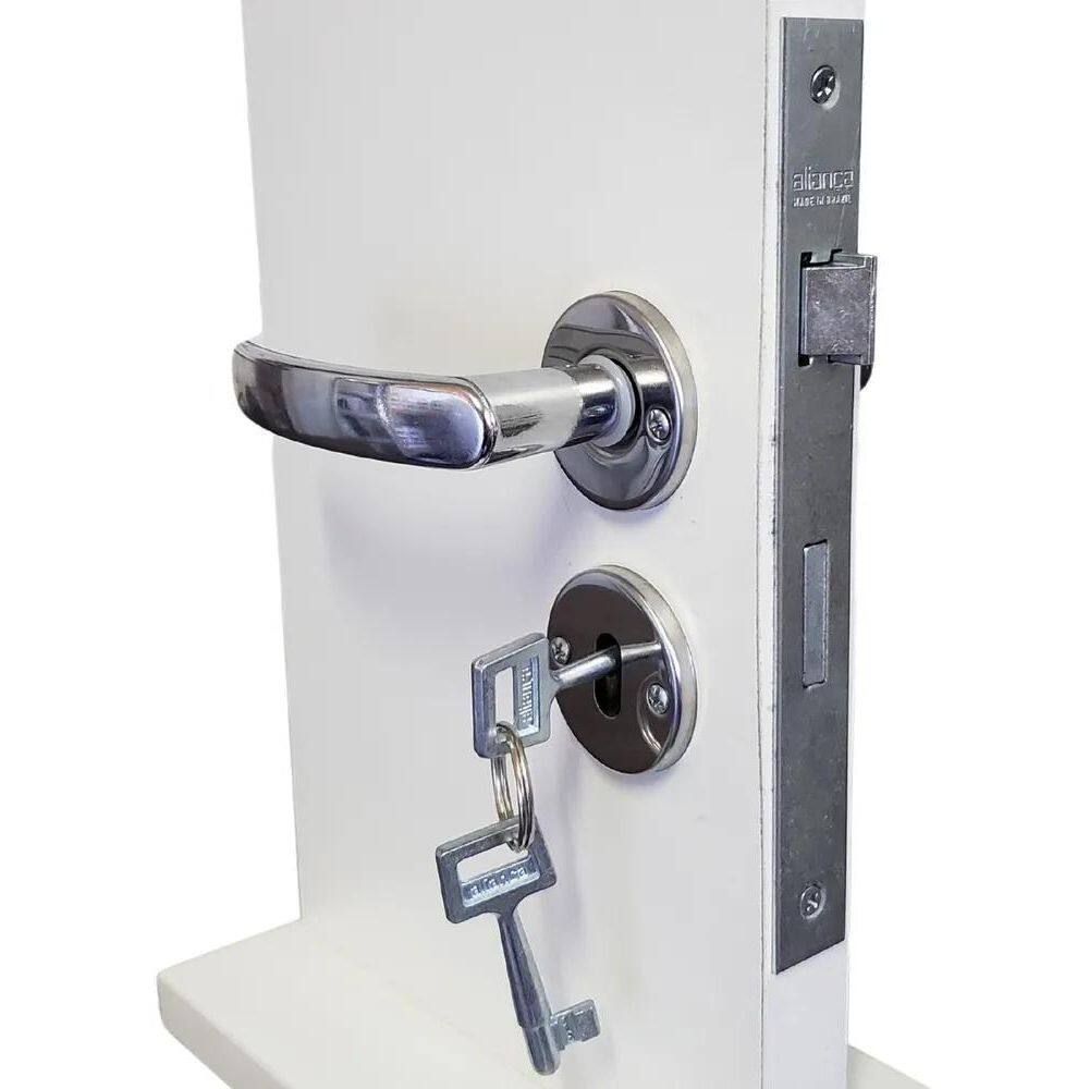 2X Fechadura De Porta Aliança 2700/11 Inox Premium Interna C