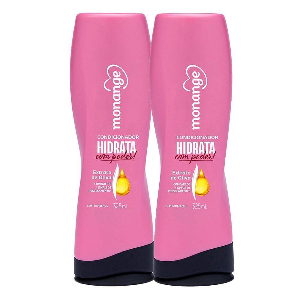 Kit 2 Condicionador Monange Hidrata com Poder 325ml