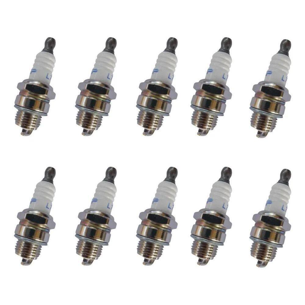 2X 10 Velas De Ignição L7T Curta Para Motosserras E Roçadeir