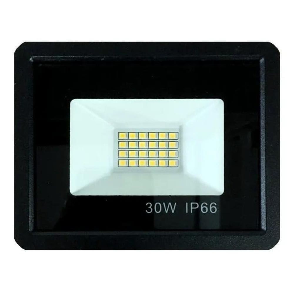 2X Refletor Holofote Led 30W Br Quente Amarelo 3000K Ip66