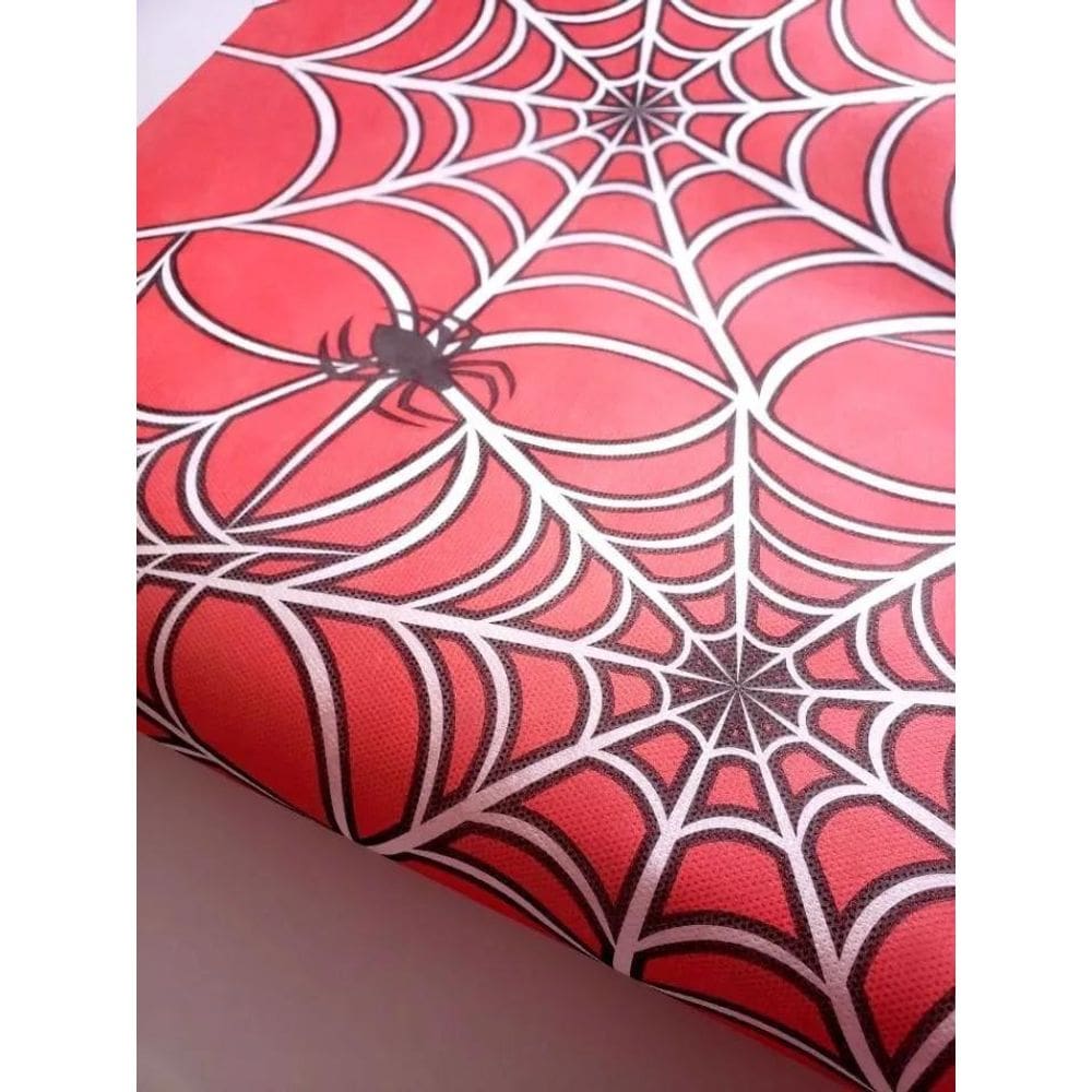 2X Tnt Estampado Teias Homem Aranha Decoracao 1,4M X 2 Metro