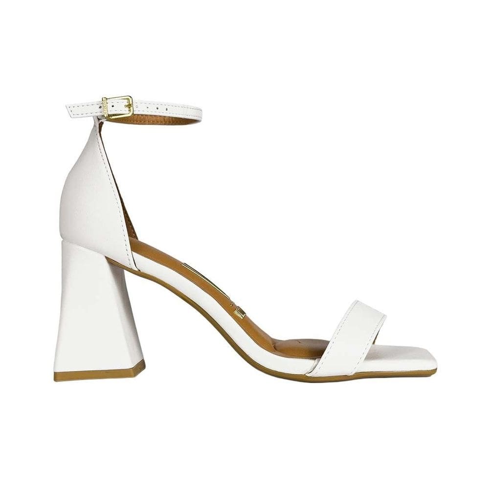 Sandália Vizzano Salto Bloco Médio Geométrico