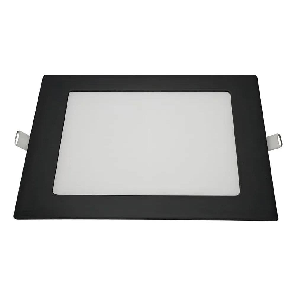 2X Painel Plafon De Led Quadrado Para Embutir 12W Preto Cor