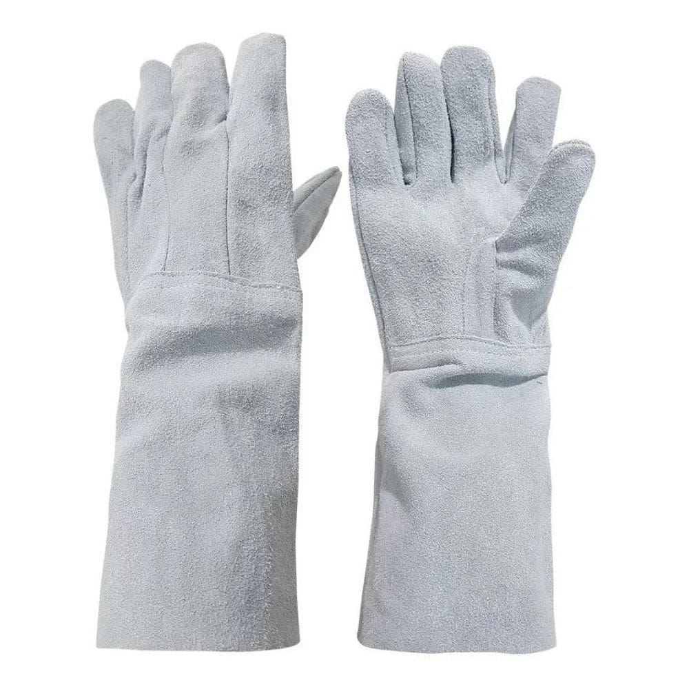 2X Luva Raspa Cano Longo Concertina Solda Proteção 20 Cm Epi