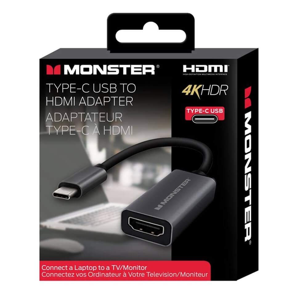 Adaptador USB-C para HDMI compatível com MONSTER 4K 30Hz