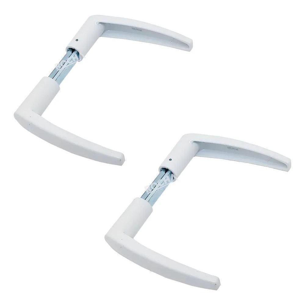2X 2 Maçanetas Branca Para Porta Tamanho Universal Stam