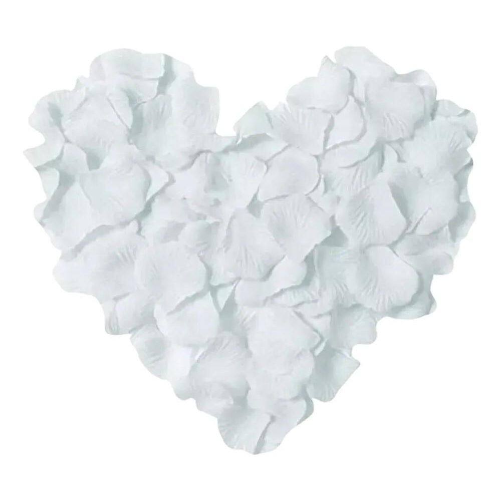 2X 1.000 Pétalas De Rosas Artificiais Branco Brancas Seda No