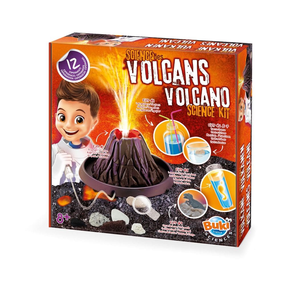 Kit científico Buki 2124 Volcano com 12 experimentos para crianças