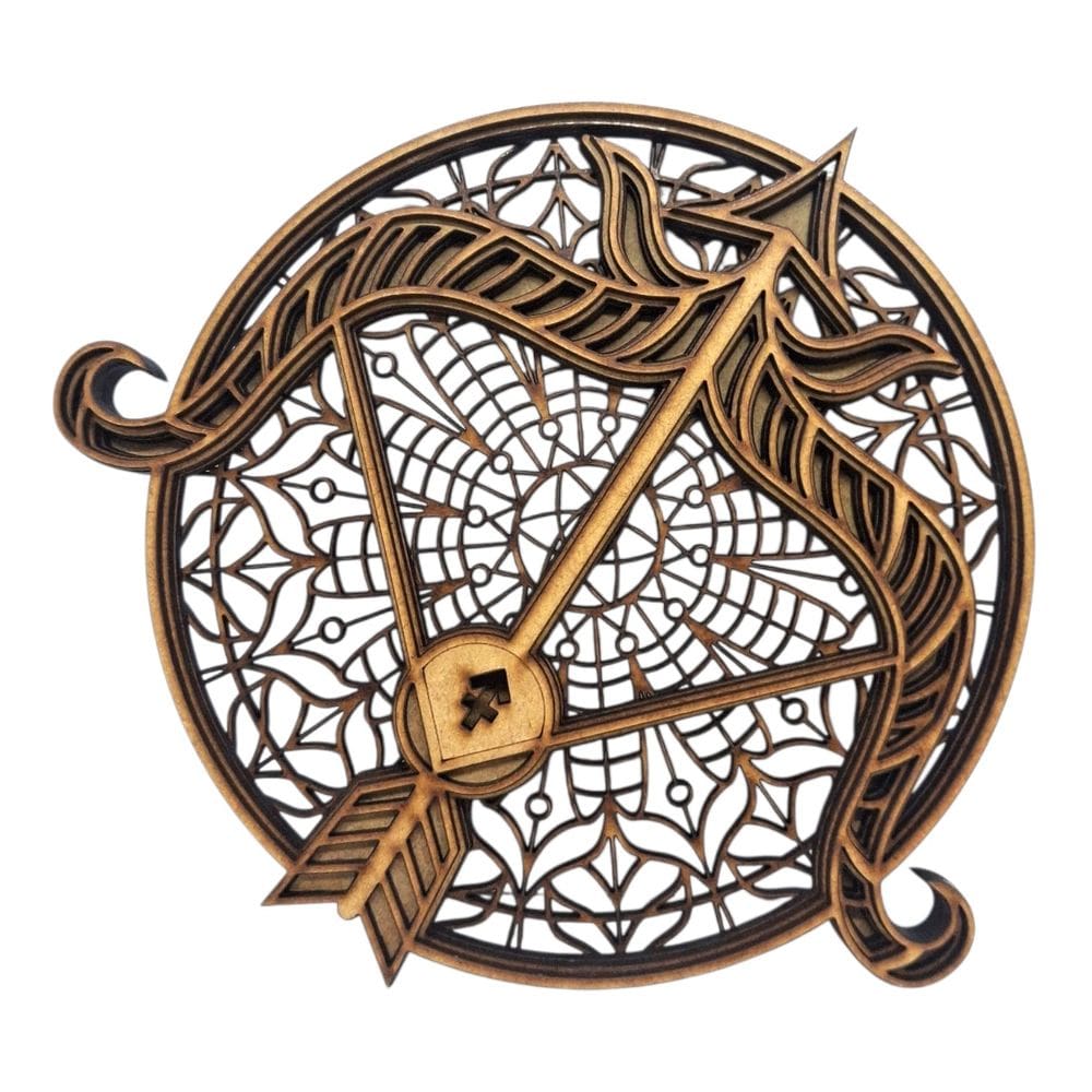 Mandala Signo Sagitário Enfeite Decorativo de Mdf 17 cm