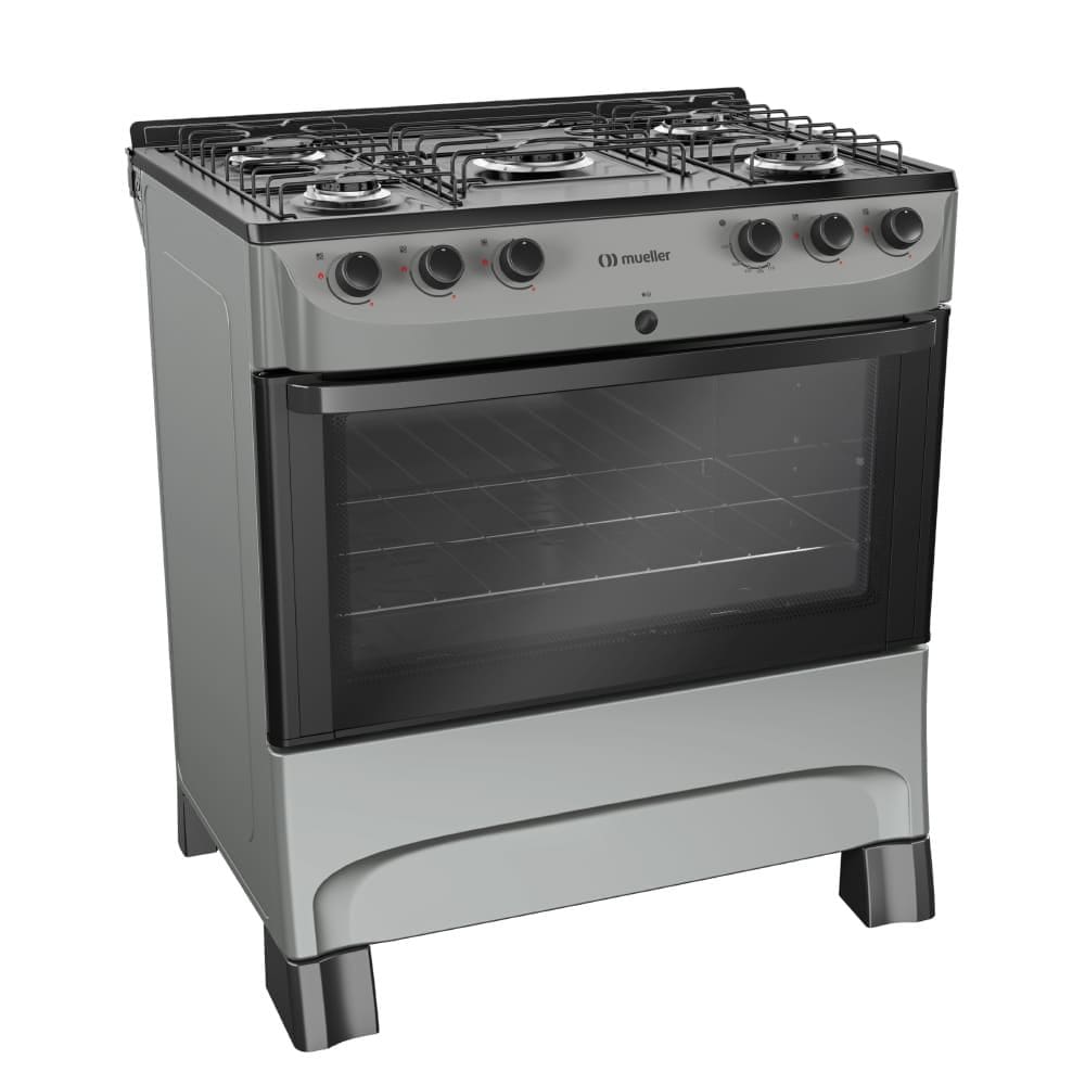 Fogão a Gás Mueller MFI5BC 5 Bocas Titanio Mesa Esmaltado - Bivolt