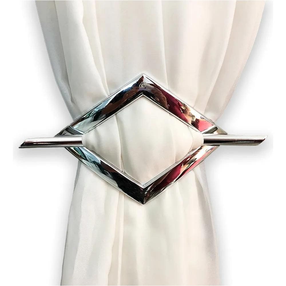 2X Prendedor Presilha De Cortina Cromado - 2 Unidades