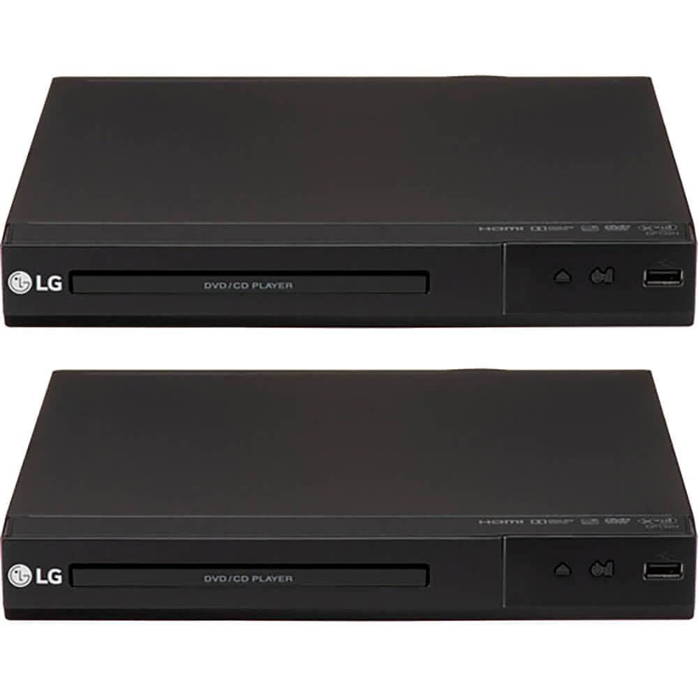 Leitor de DVD LG DP132H2PK multiformato 1080p Upscaling - pacote com 2