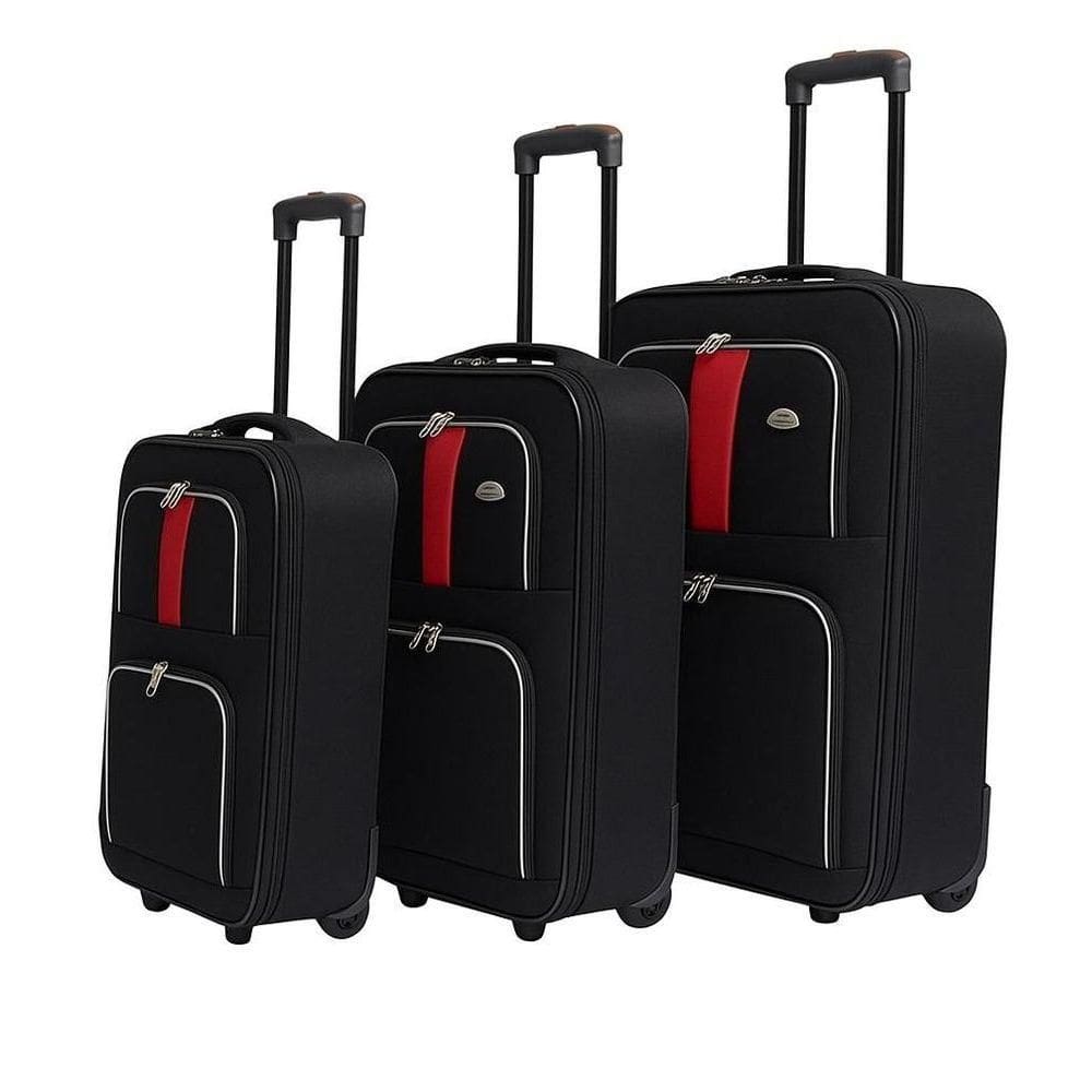 Kit Malas Viagem 3 Peças Expansível Bolso Frontal Carrinho