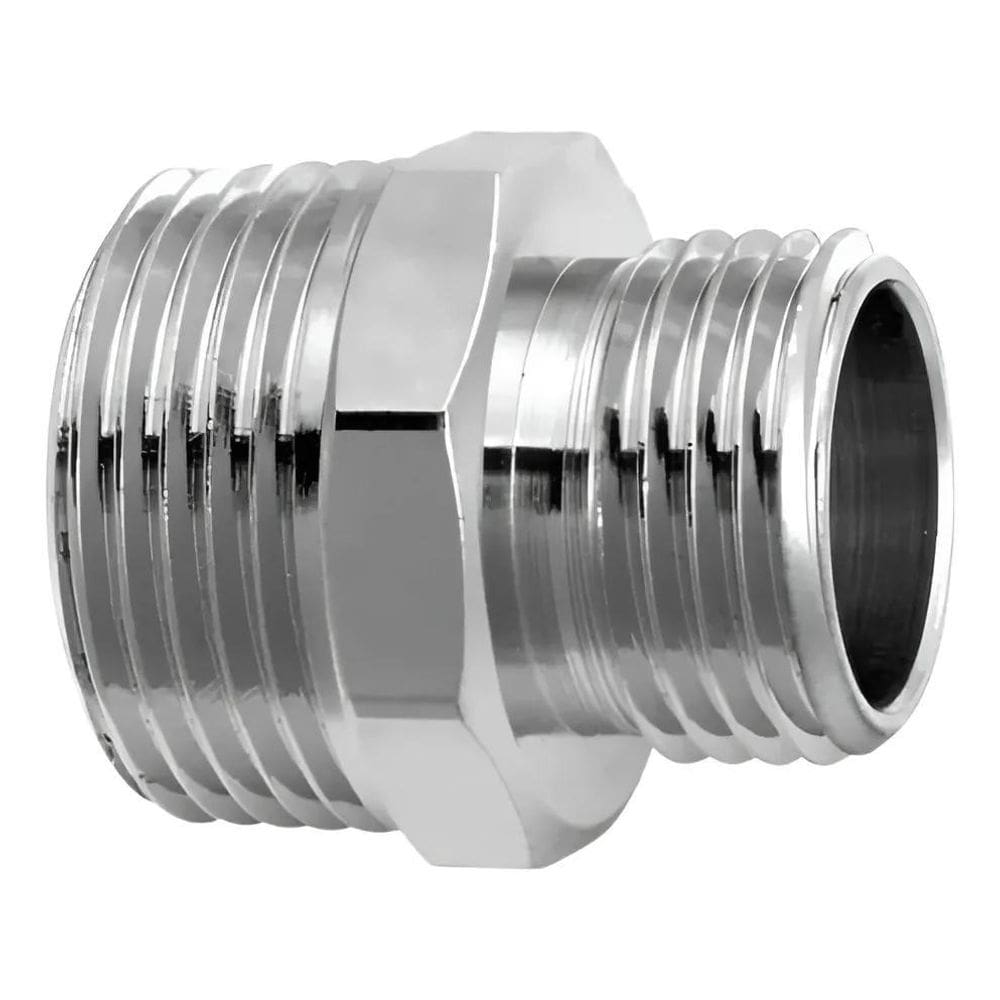 Niple De Redução Metal 1/2 X 3/4 Cromado Rosca Externa