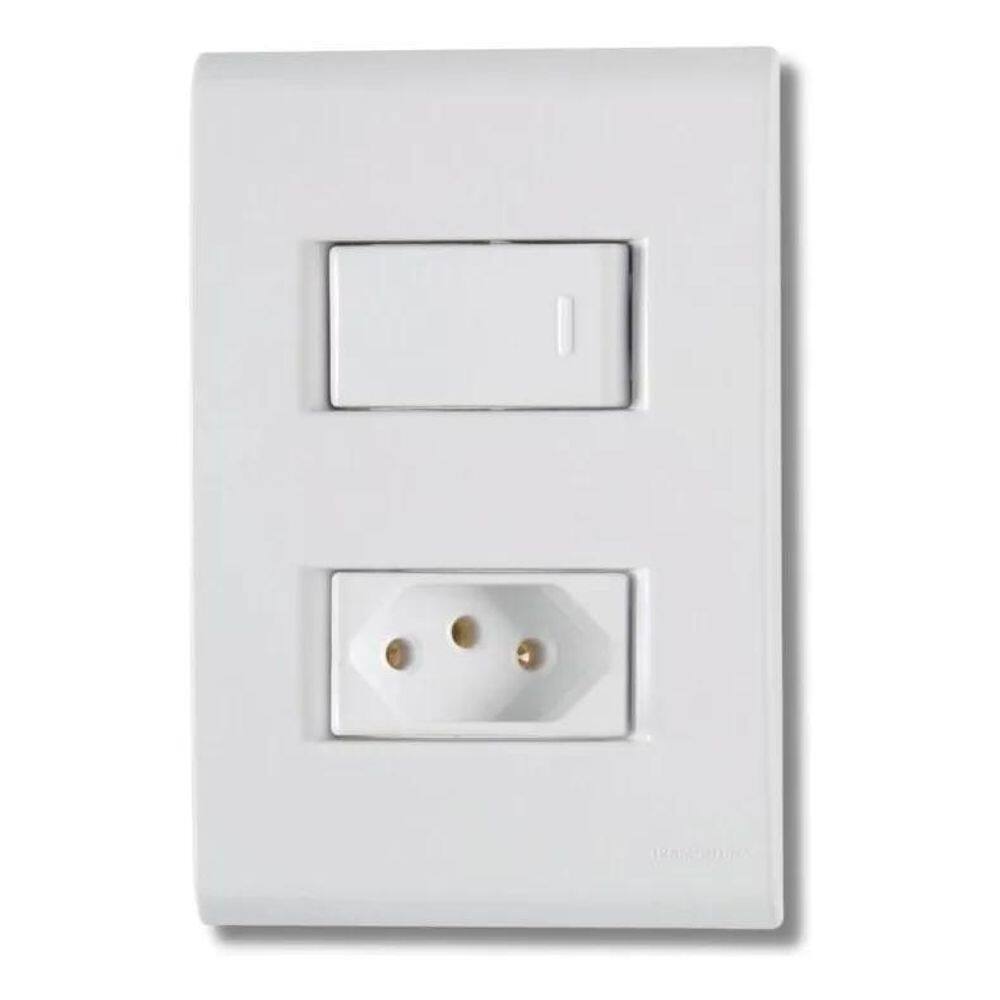 Interruptor Tramontina 1 Tecla Simples Liz Tomada 10A 250V C