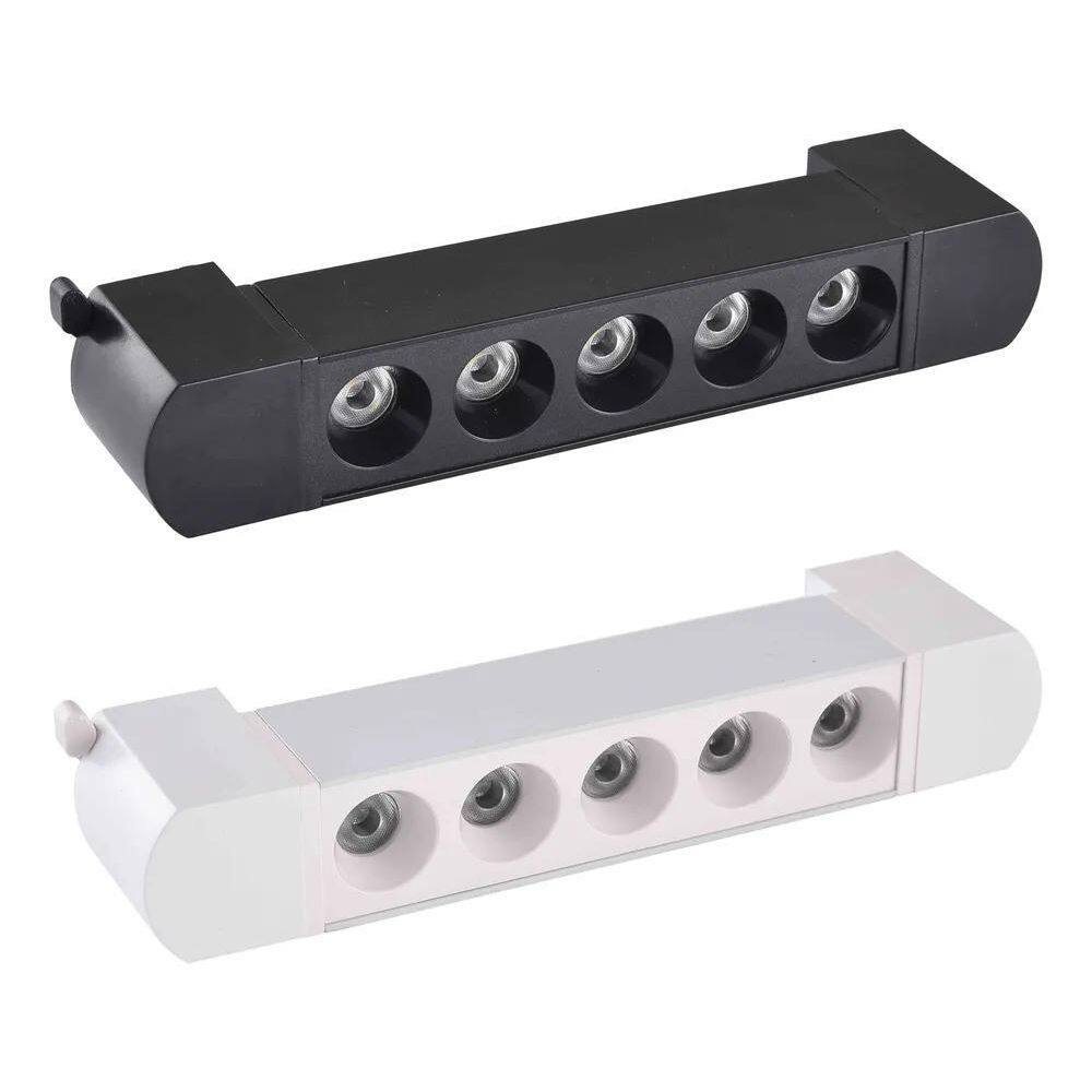 2X Luminária Trilho 10W Linear Pontual Branco Quente 3500K
