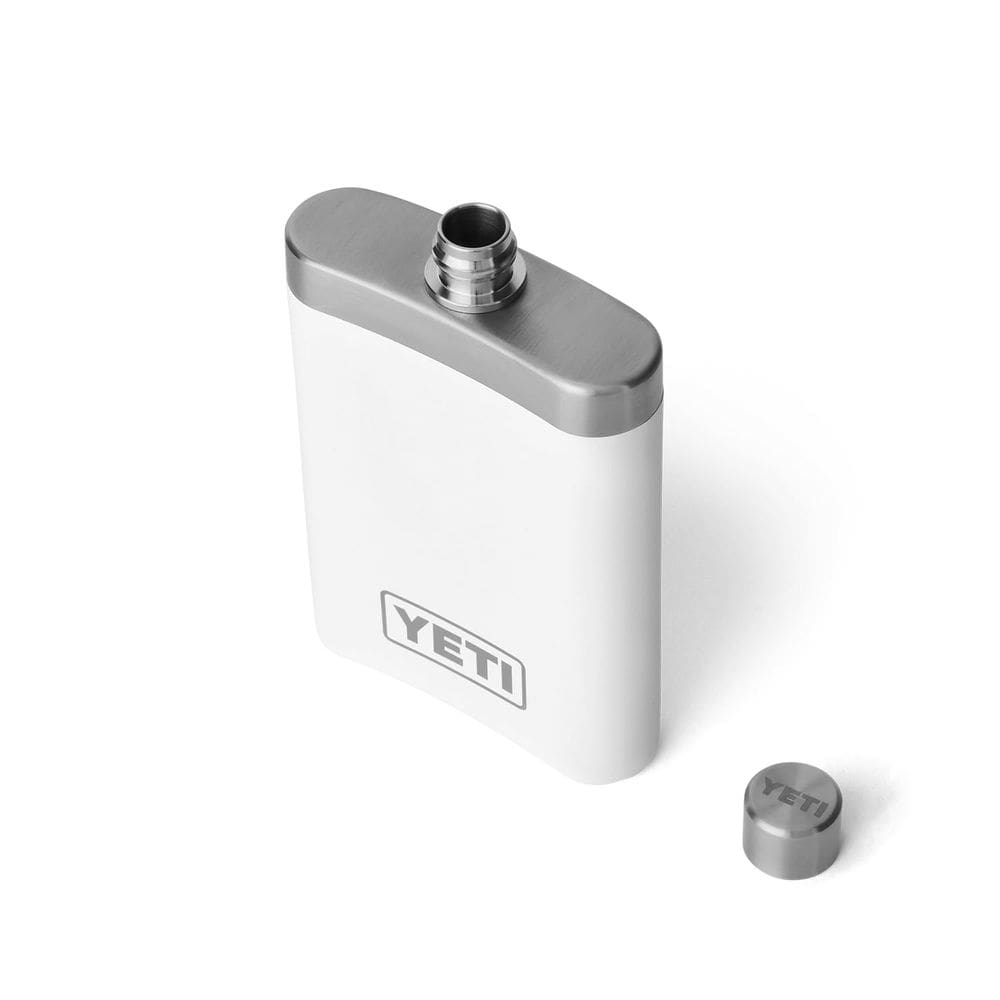 Frasco YETI 200mL de aço inoxidável 18/8 com funil branco
