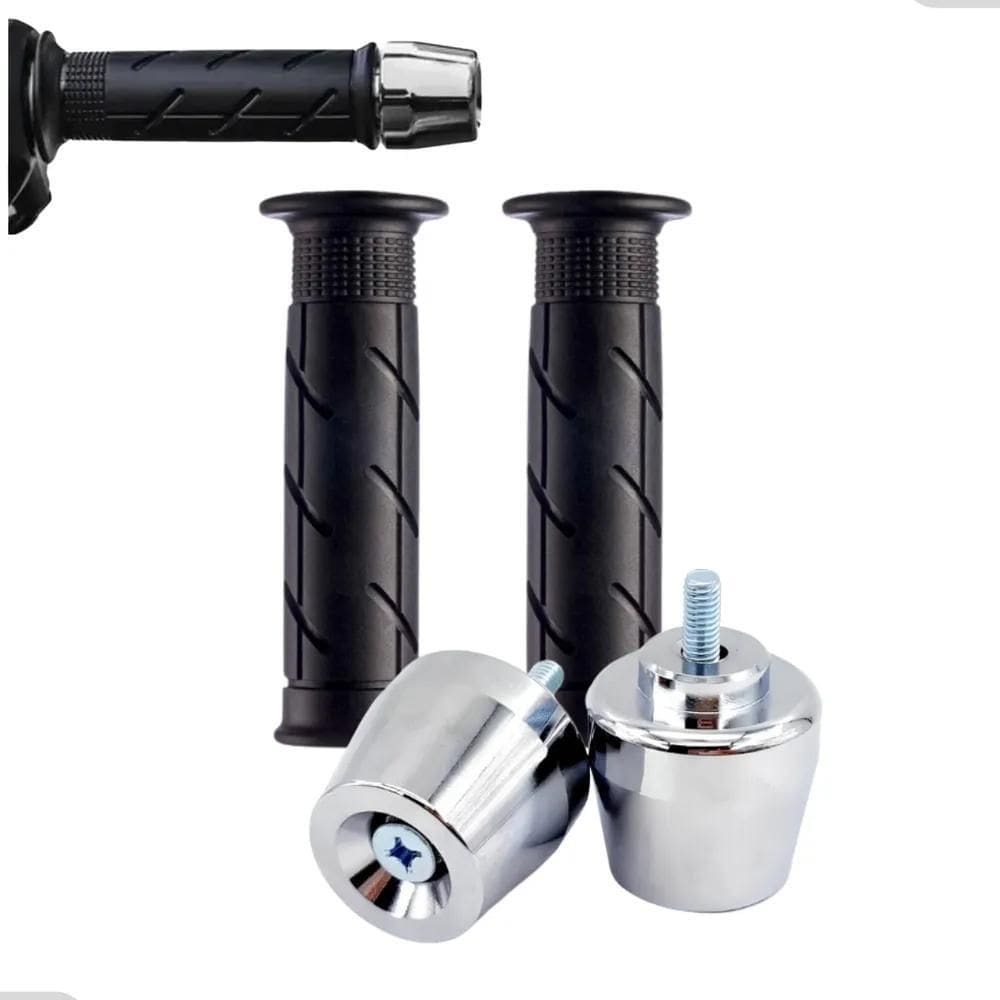 2X Kit Par Pesinhos Pesos Pcx Cromado + Manoplas Titan Cargo