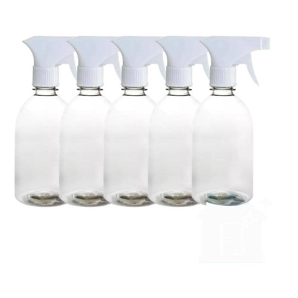 2X 5 Frascos De 500Ml Com Borrifador Válvula Gatilho