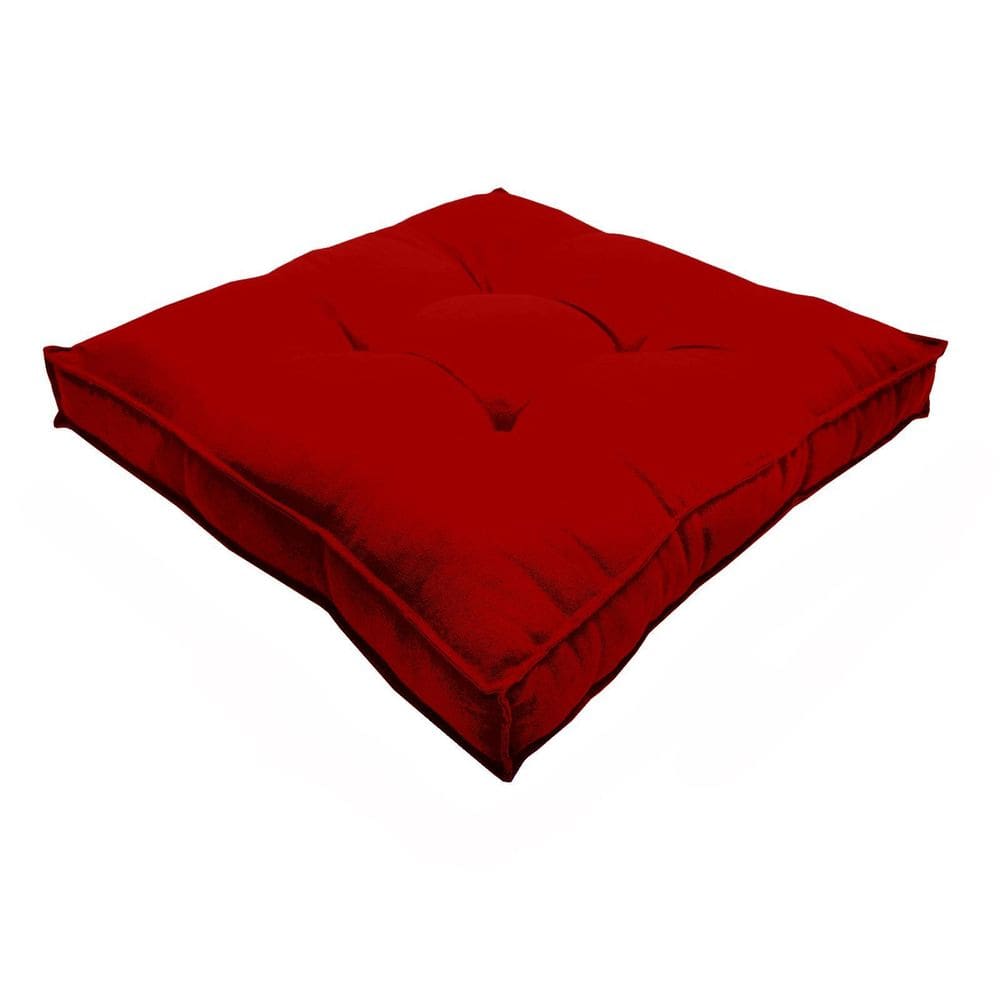 Almofada Futon Decoração 50X50 Cm Vários Modelos Vermelho