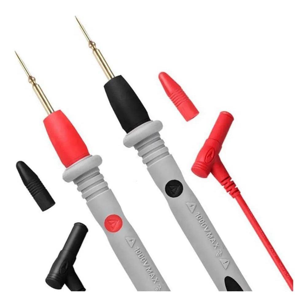 2X Cabo De Prova Para Multímetro Ponta Fina Agulha 1000V - 2