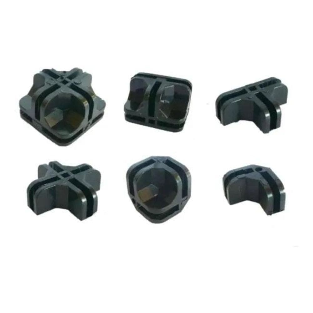 2X Conectivo Conector Balcão De Vidro Ou Aramado 100 Peças