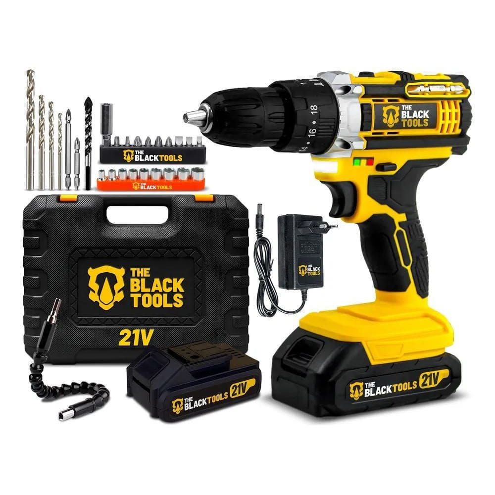 Parafusadeira Furadeira Profissional Bivolt 02 Baterias 21V