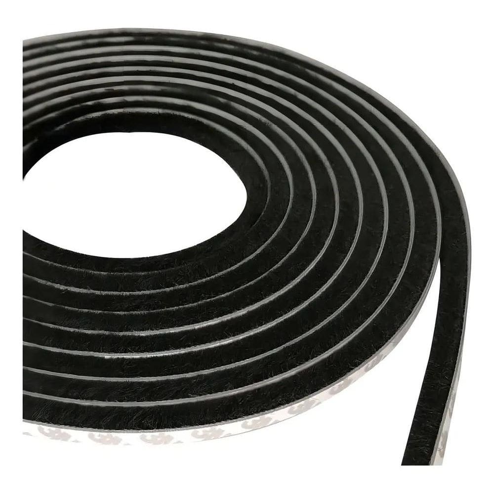 2X Veda Frestas Escova Adesivo Porta Janela 10X7Mm 5Mts Cor