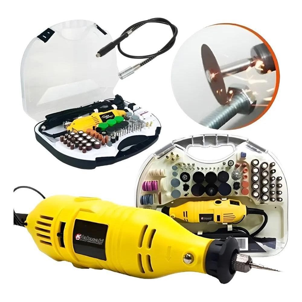 Micro Retífica 500W Profissional Elétrica Com Kit Acessórios