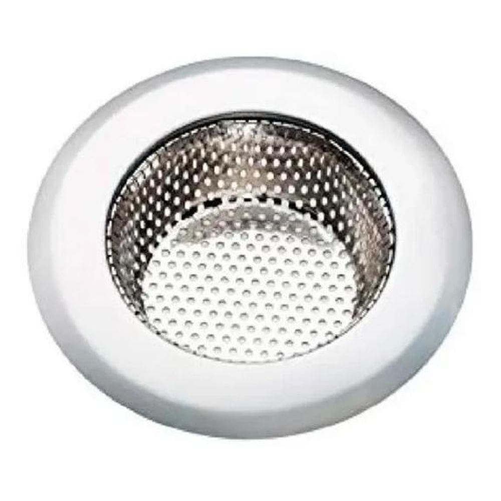 Ralo Para Pia Grande Em Ralinho Inox Com Borda Cozinha Práti