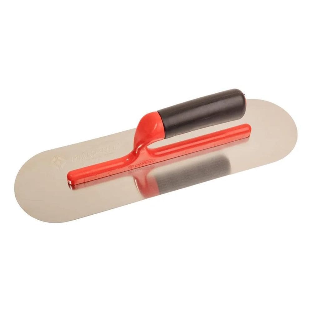 Desempenadeira De Aço Borda Redonda 10X35Cm Cimento Queimado