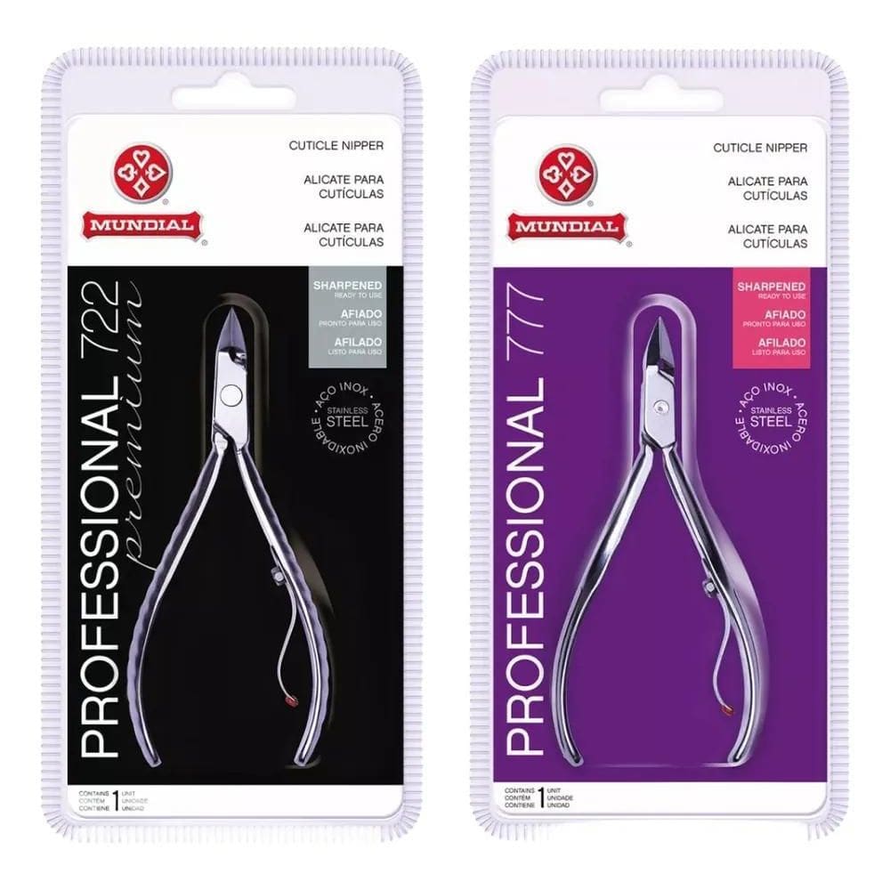 Kit Alicates Cutícula Mundial 777+722 Profissional