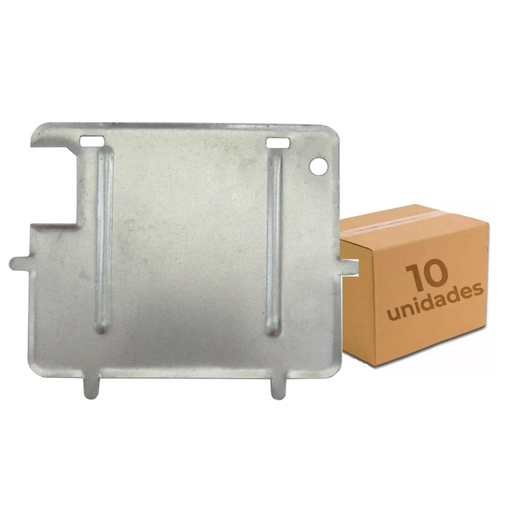 Kit Com 10 Suportes De Placa De Ferro Padrao Universal Mercosul