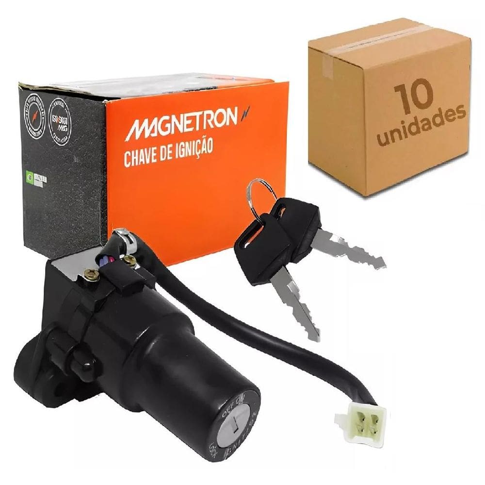 Chave Ignicao Moto Ybr 125 Xtz 125 2002 2003 2004 2005 Magnetron Kit Com 10 Peças