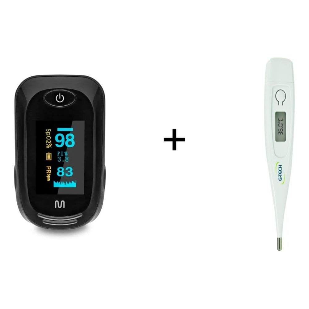 Oximetro Multi Com Curva - Batimentos cardíacos + Termometro Corporal Digital Axilar