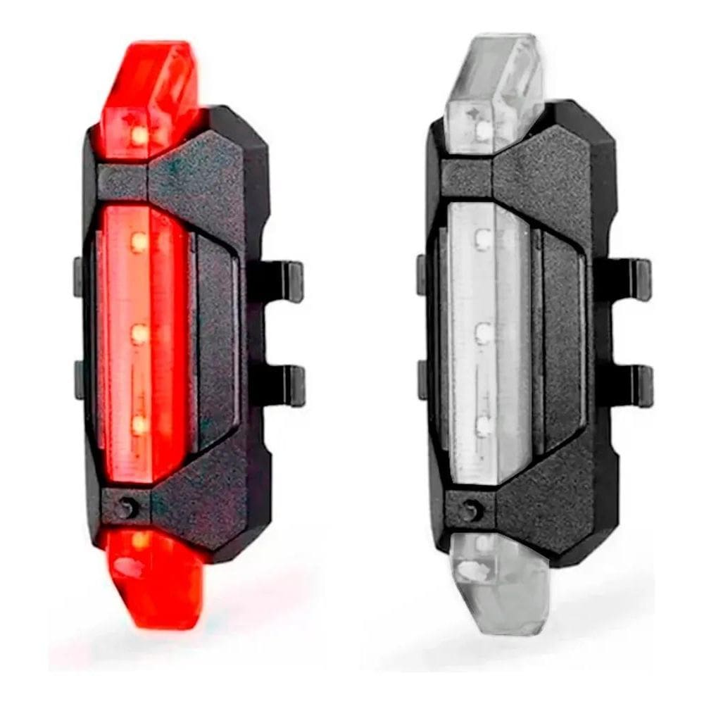 2X Lanterna Bike Farol Led Bike Sinalizador Recarregável - P