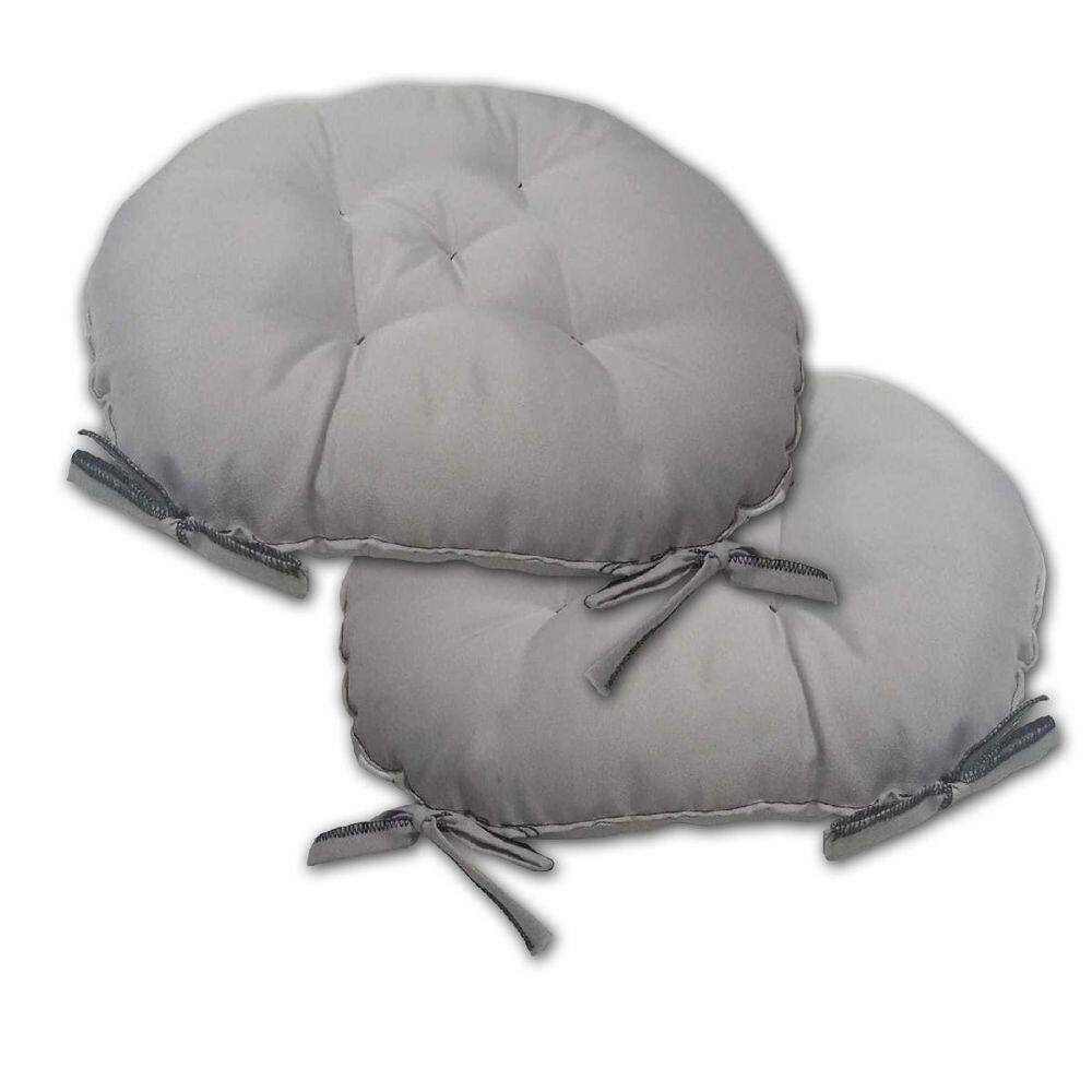 Kit 02 Almofadas Futon Redondo Assento Para Cadeira 40X40 Ci