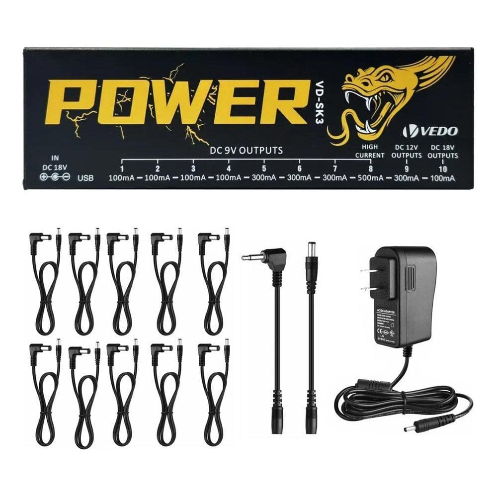 2X Vedo Fonte De Alimentação Para Pedal De Efeito De Guitarr