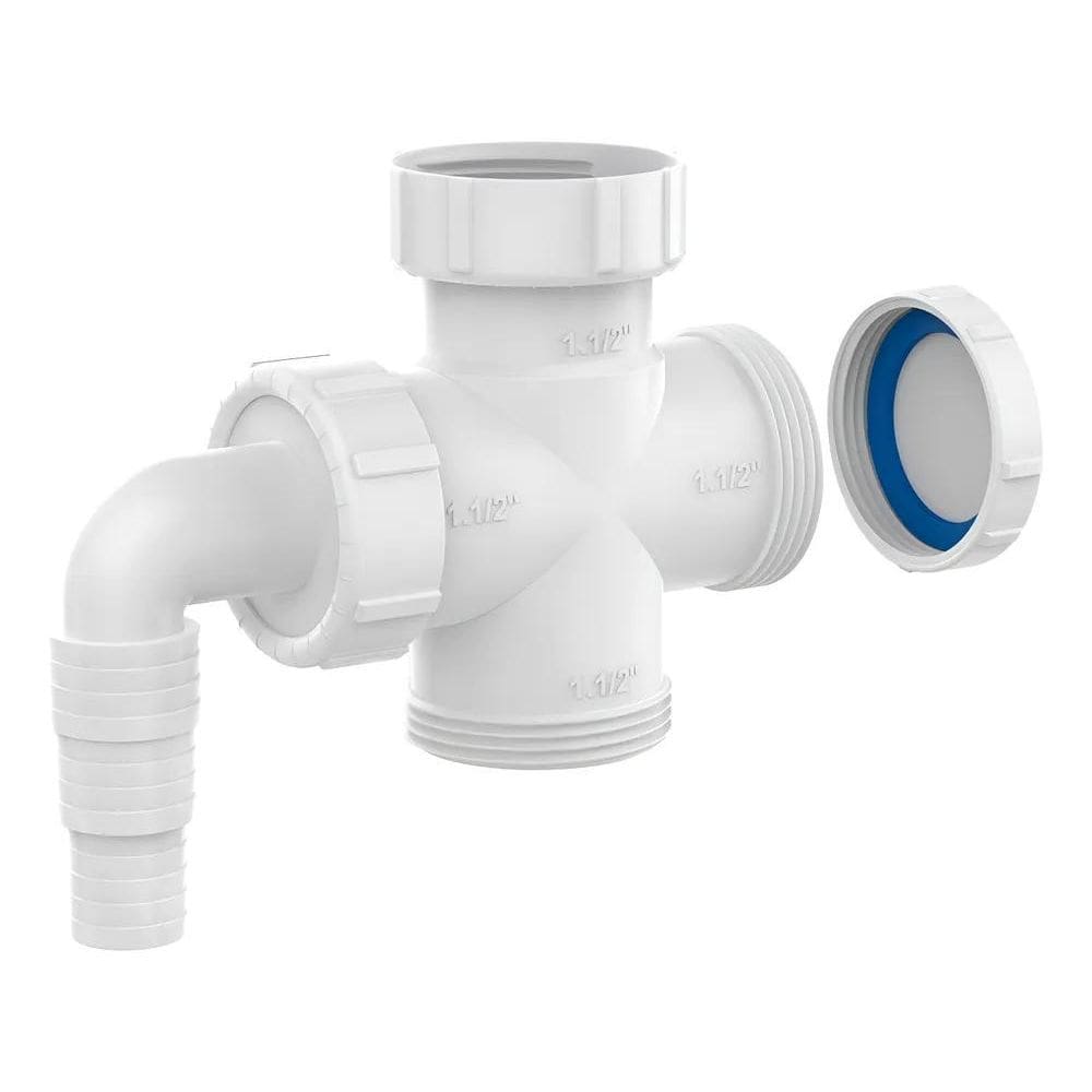 2X Conexão Pia Maquina Lavar Louça Roupa Cruzeta Sifão 1.1/2