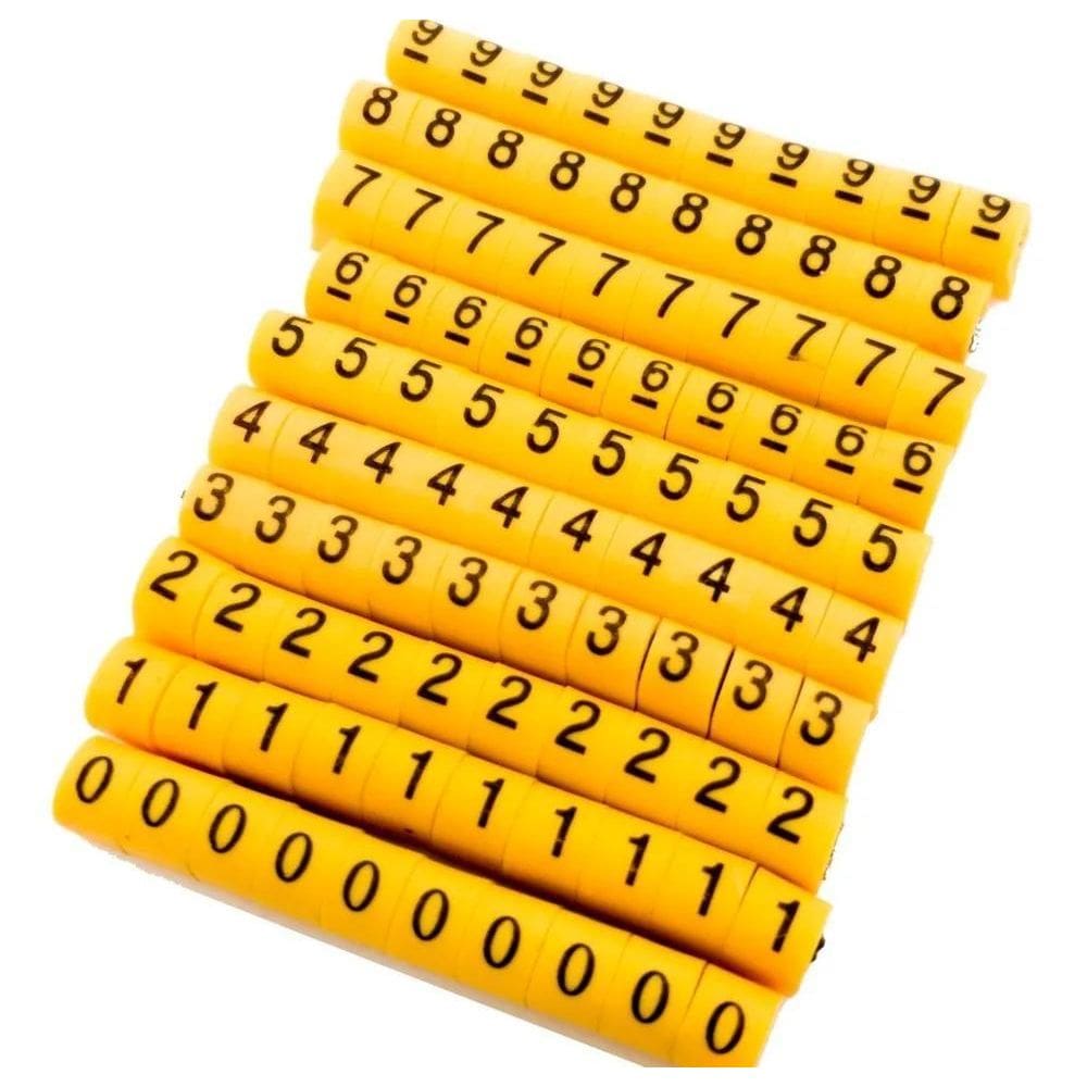 2X Identificador Marcador Fios Cabos Anilhas 1000Pcs 0A9