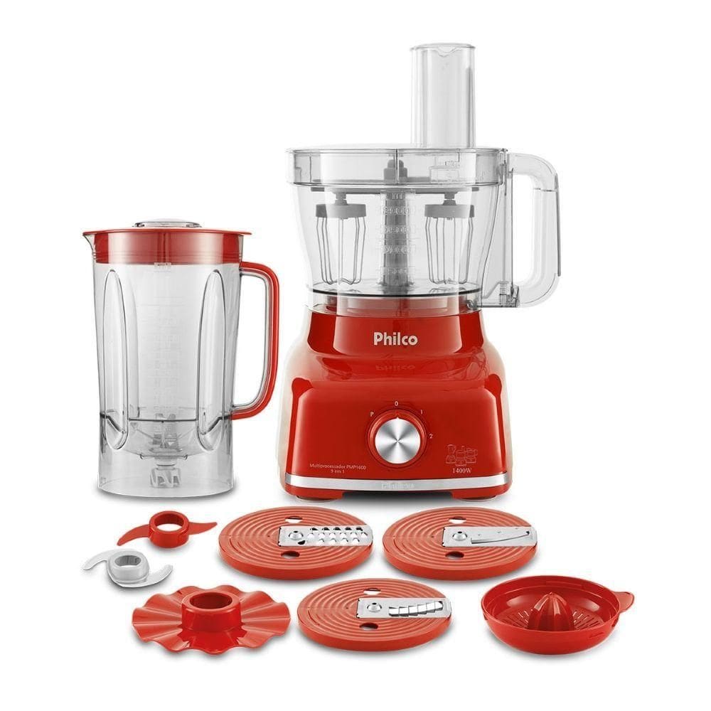 Multiprocessador PMP1600 1700W Philco Vermelho 110V