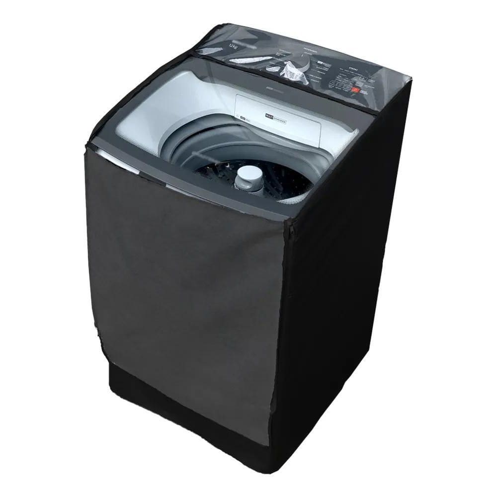 Capa Maquina De Lavar Brastemp 12Kg Bwk Zíper Transparente